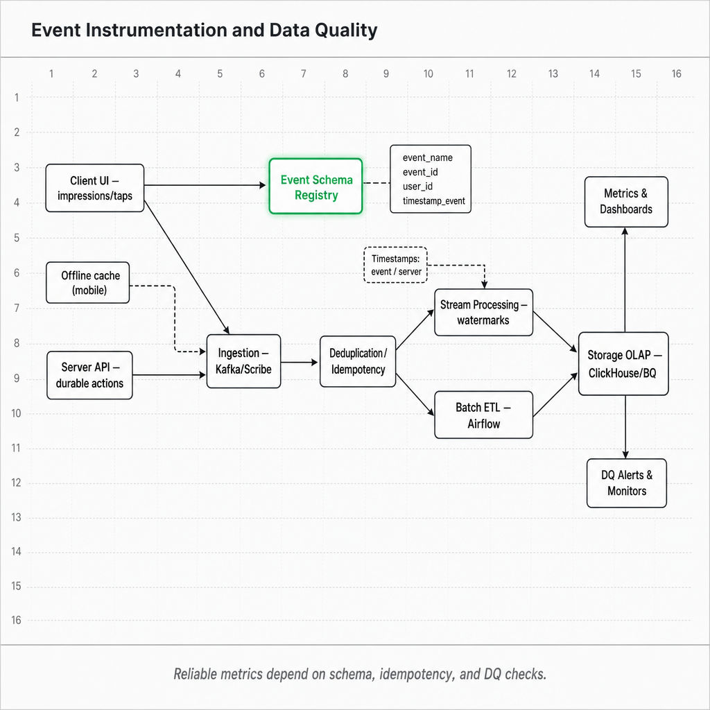 Quality Events Event Instrumentation And Data Quality — Tech Interview Concept | PracHub