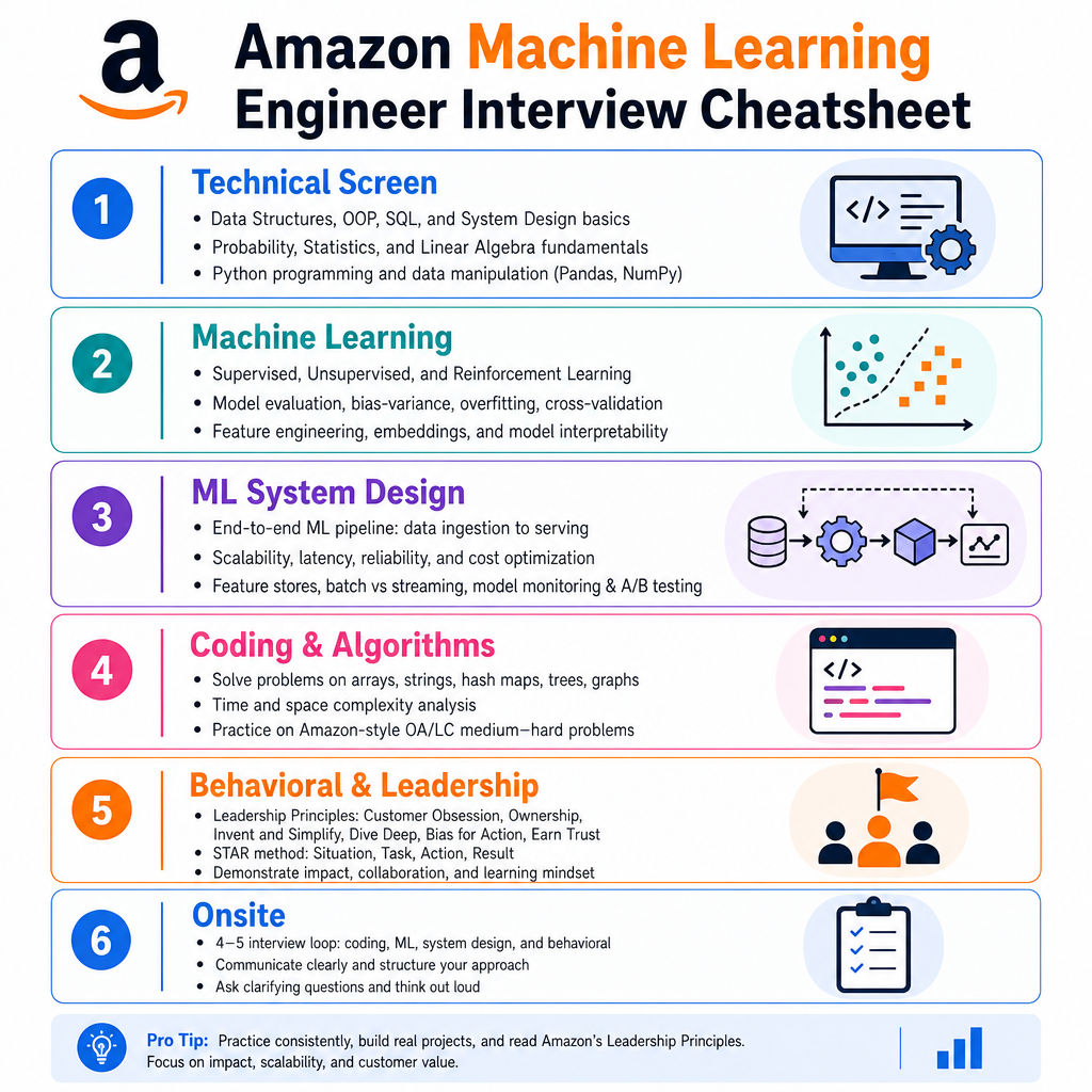 Amazon Machine Learning Engineer cover