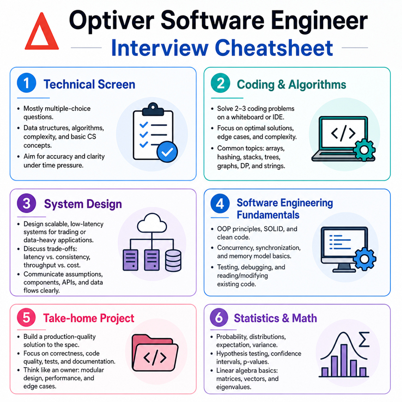 Optiver Software Engineer Interview Cheatsheet cover