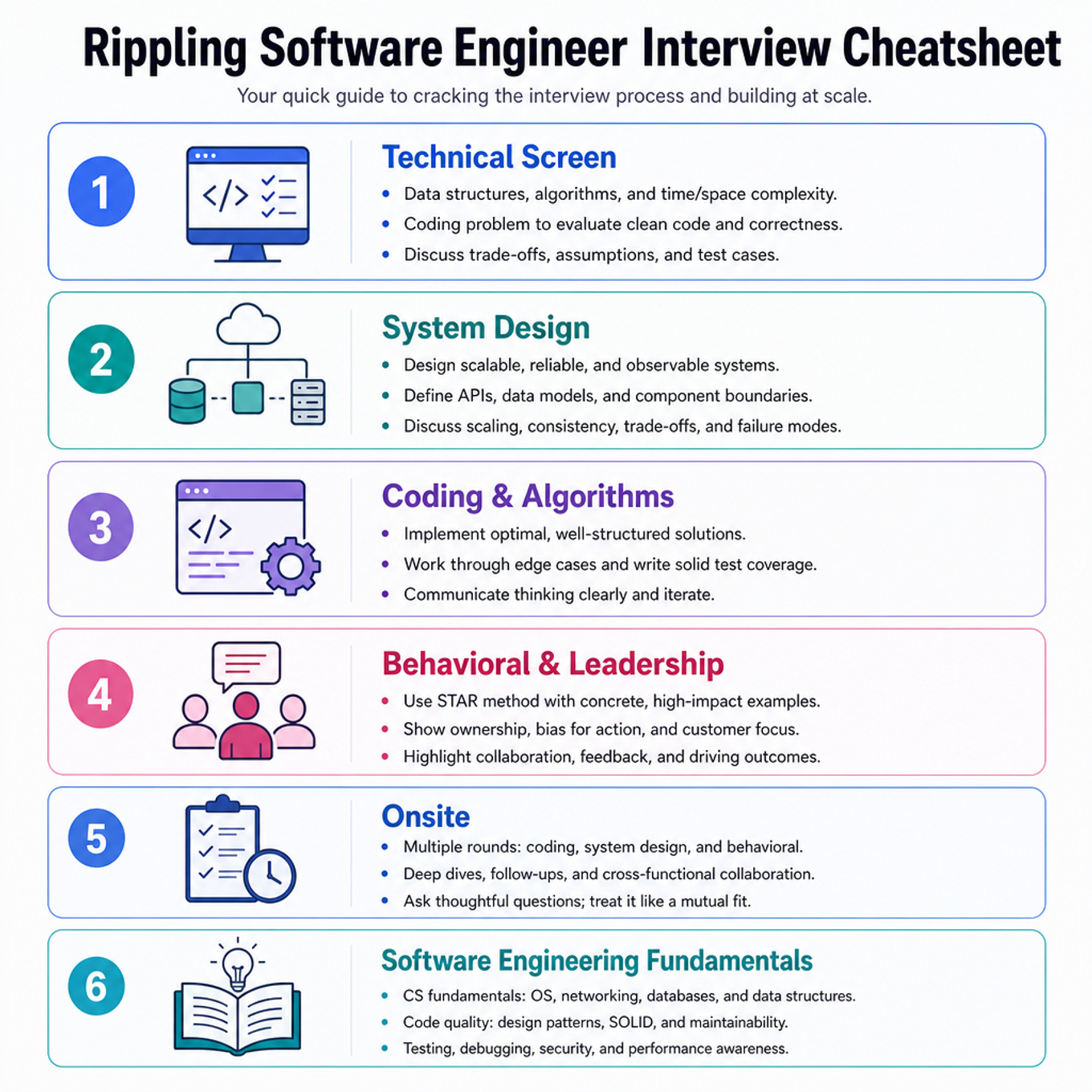 Rippling Software Engineer Interview Cheatsheet cover