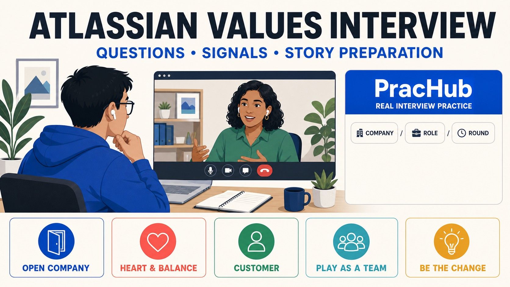 Atlassian values interview guide for questions signals and story preparation