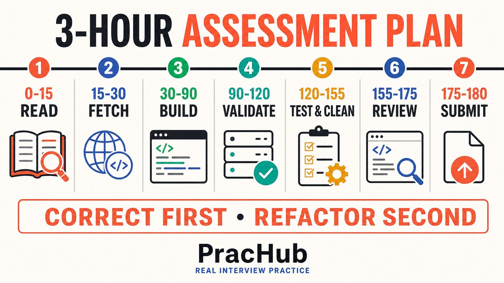 Three hour HubSpot coding assessment preparation workflow