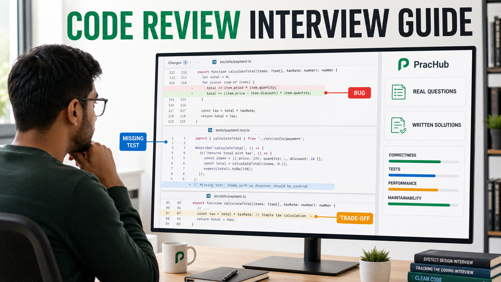 Code review interview guide for finding bugs and explaining trade-offs