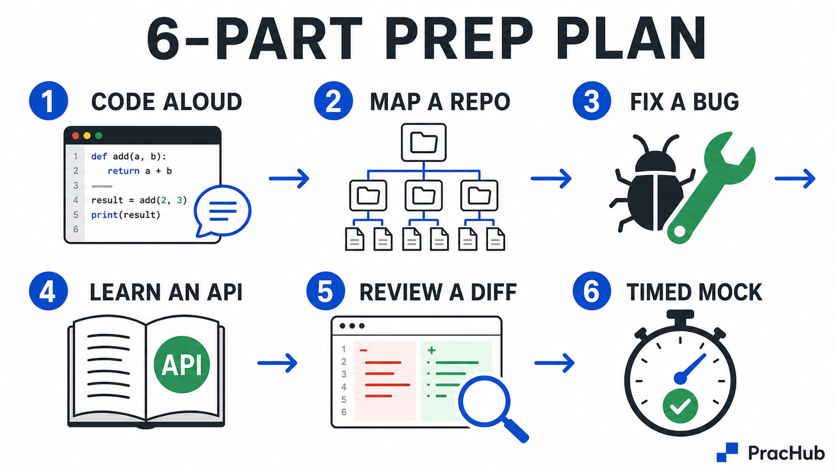 Palantir Learning Interview six-session preparation plan