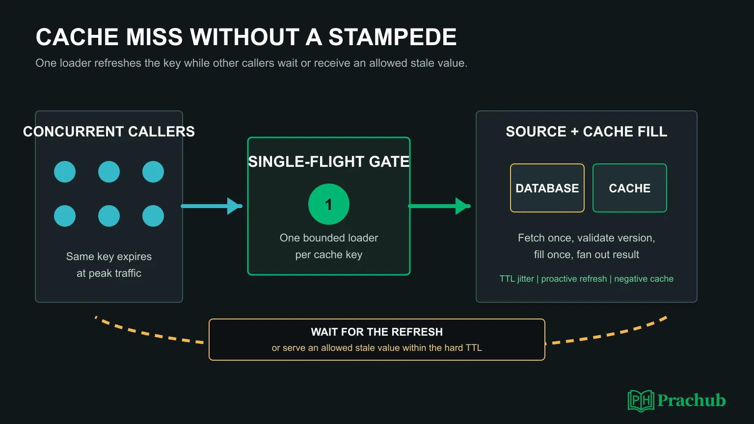 Caching interview questions for backend engineers covering eviction stampedes and consistency