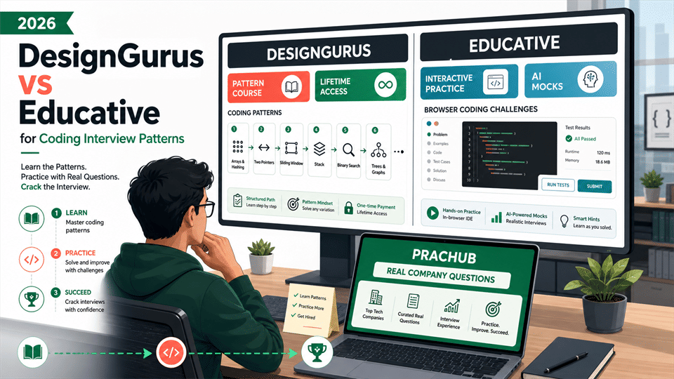 DesignGurus vs Educative coding interview patterns course comparison