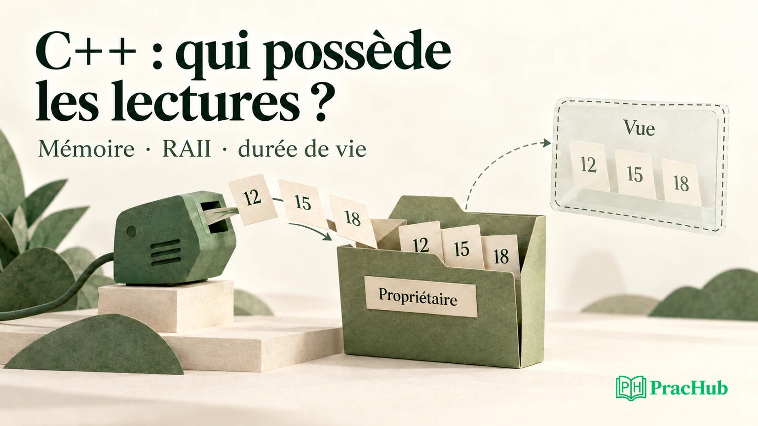 Un tampon de capteur possède les lectures tandis qu’une vue les emprunte pendant une durée limitée