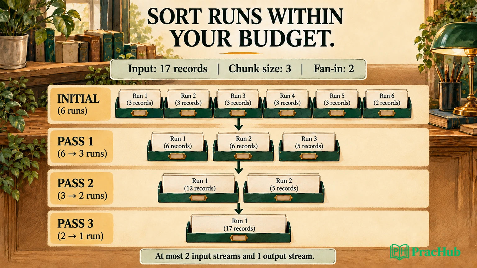 Unique Column Caps External Sorting System Design: Memory-Bounded Runs, Merge Fan-In, and ...