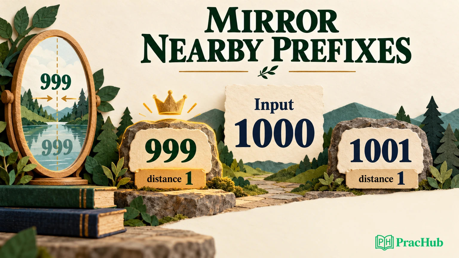 The two nearest palindromes to one thousand tie, so nine hundred ninety-nine wins