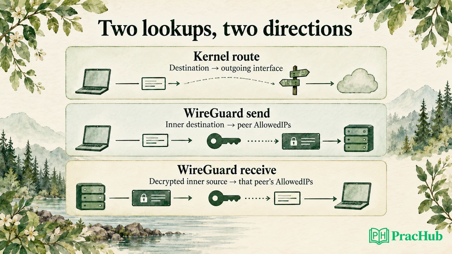 Peer Networking Visual WireGuard Troubleshooting Interview: Handshakes, AllowedIPs, and Routes ...