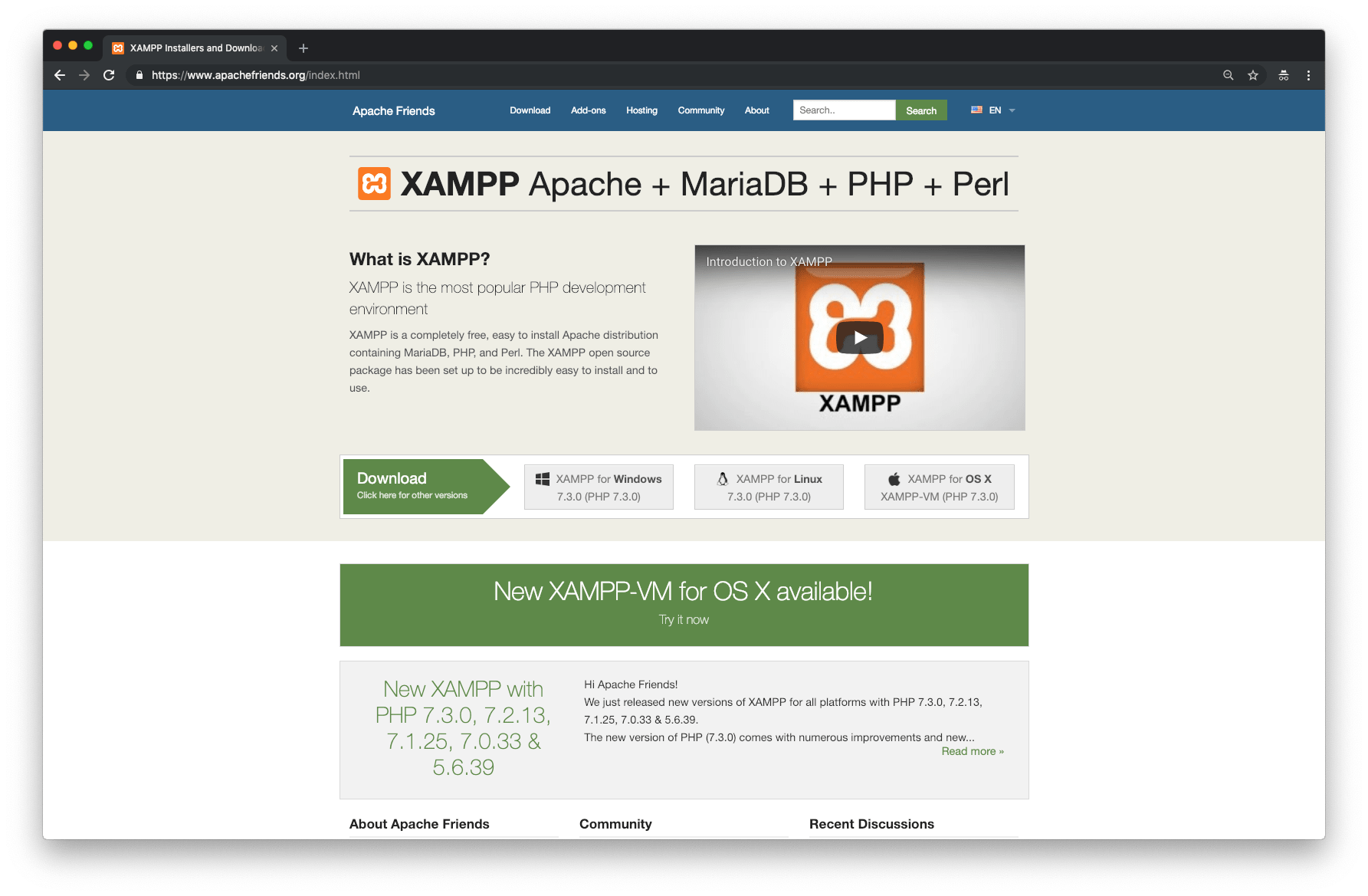 xampp-website-home-page