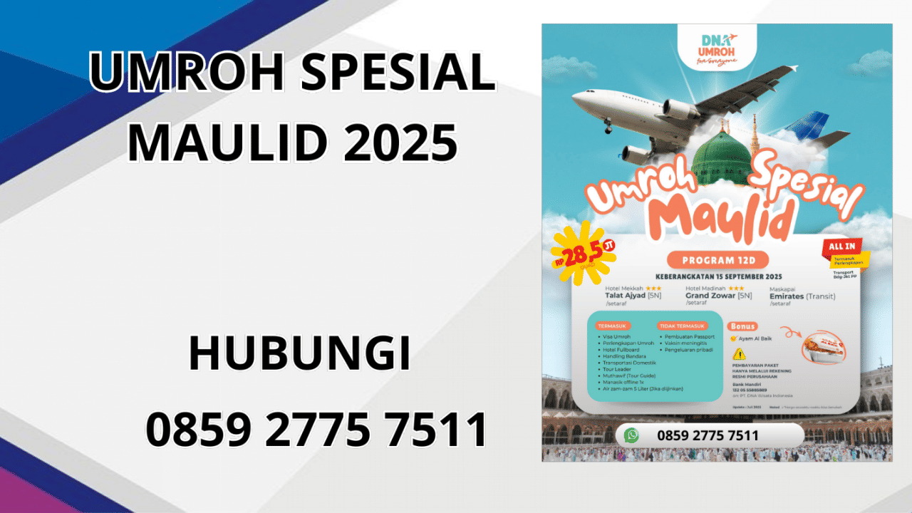 0859-2775-7511 Umroh Spesial Maulid 2025 Terbaru Di Aceh Barat Daya