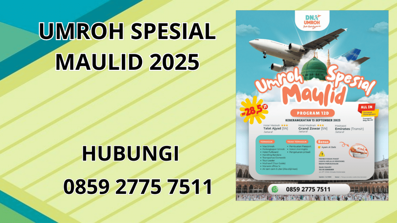 0859-2775-7511 Umroh Spesial Maulid 2025 Terbaru Di Aceh Besar