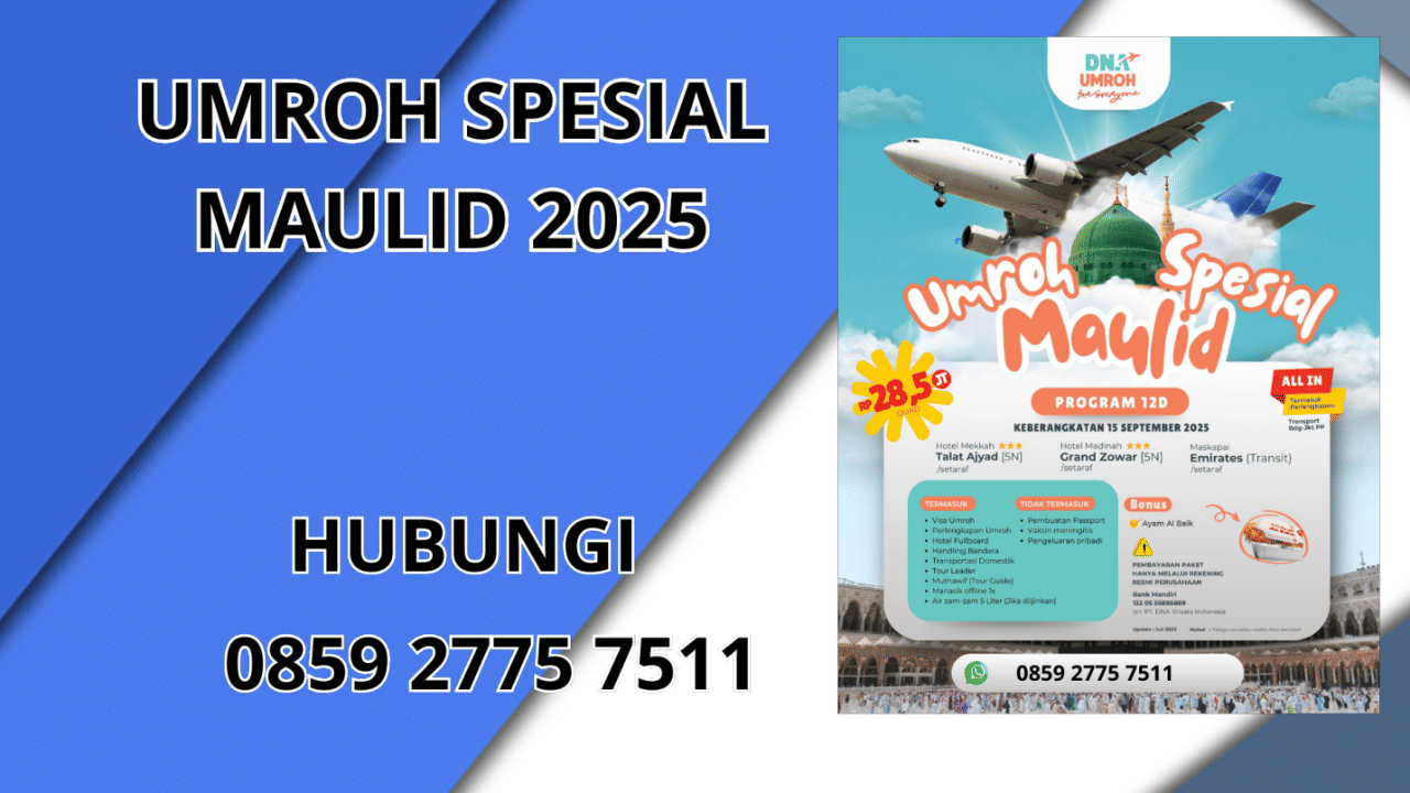 0859-2775-7511 Umroh Spesial Maulid 2025 Terbaru Di Madiun