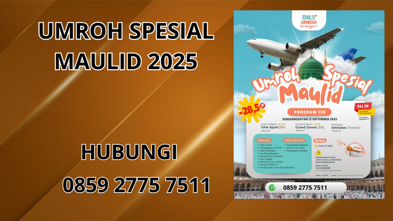 0859-2775-7511 Umroh Spesial Maulid 2025 Terbaru Di Aceh Singkil