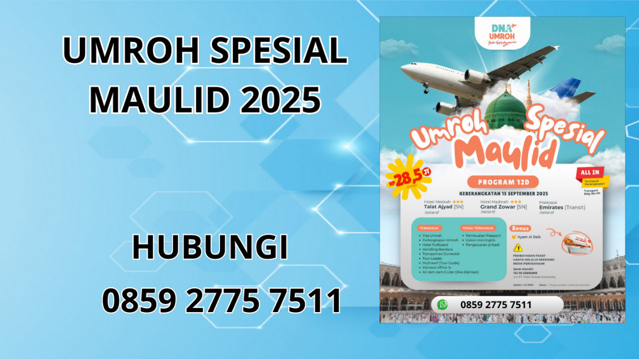 0859-2775-7511 Umroh Spesial Maulid 2025 Terbaru Di Mojokerto