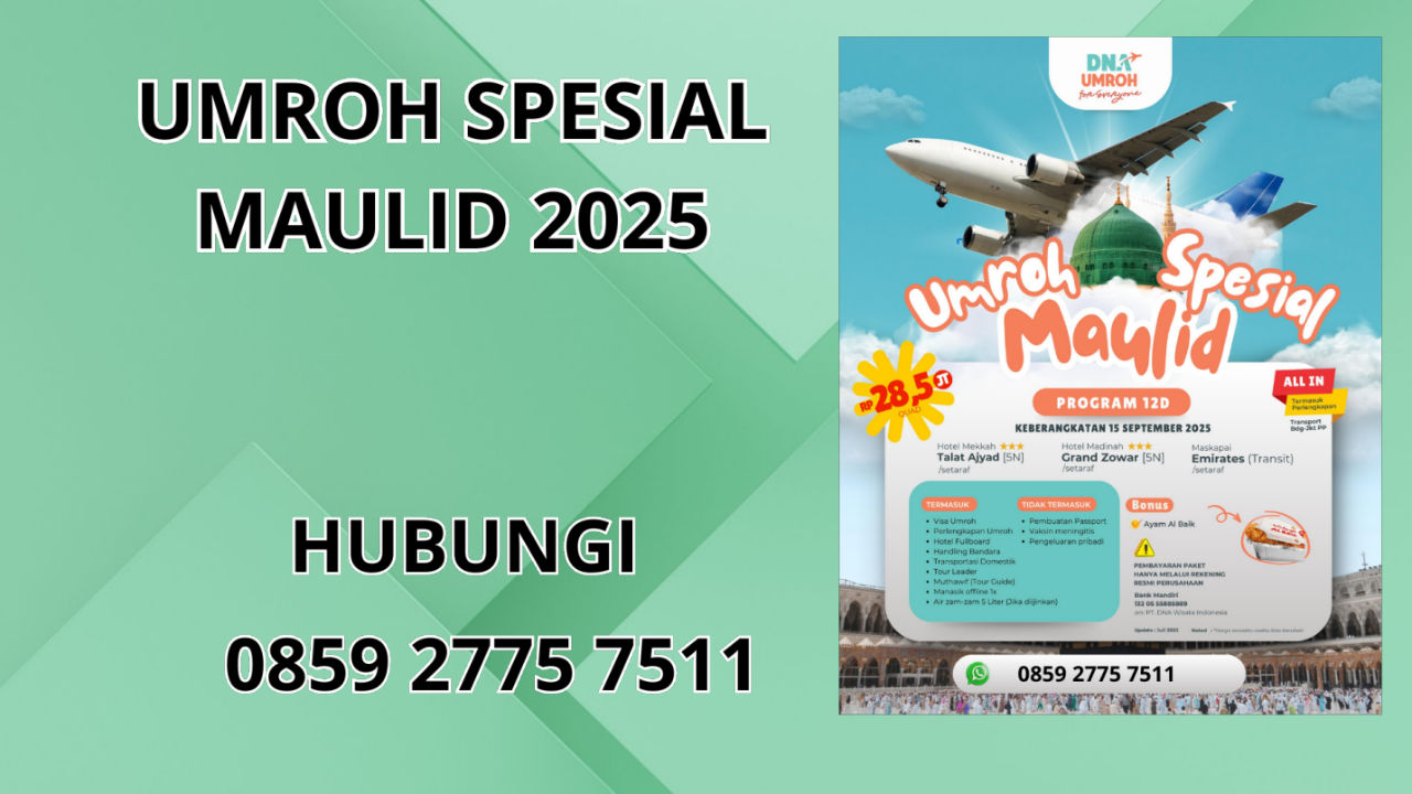 0859-2775-7511 Umroh Spesial Maulid 2025 Terbaru Di Pamekasan