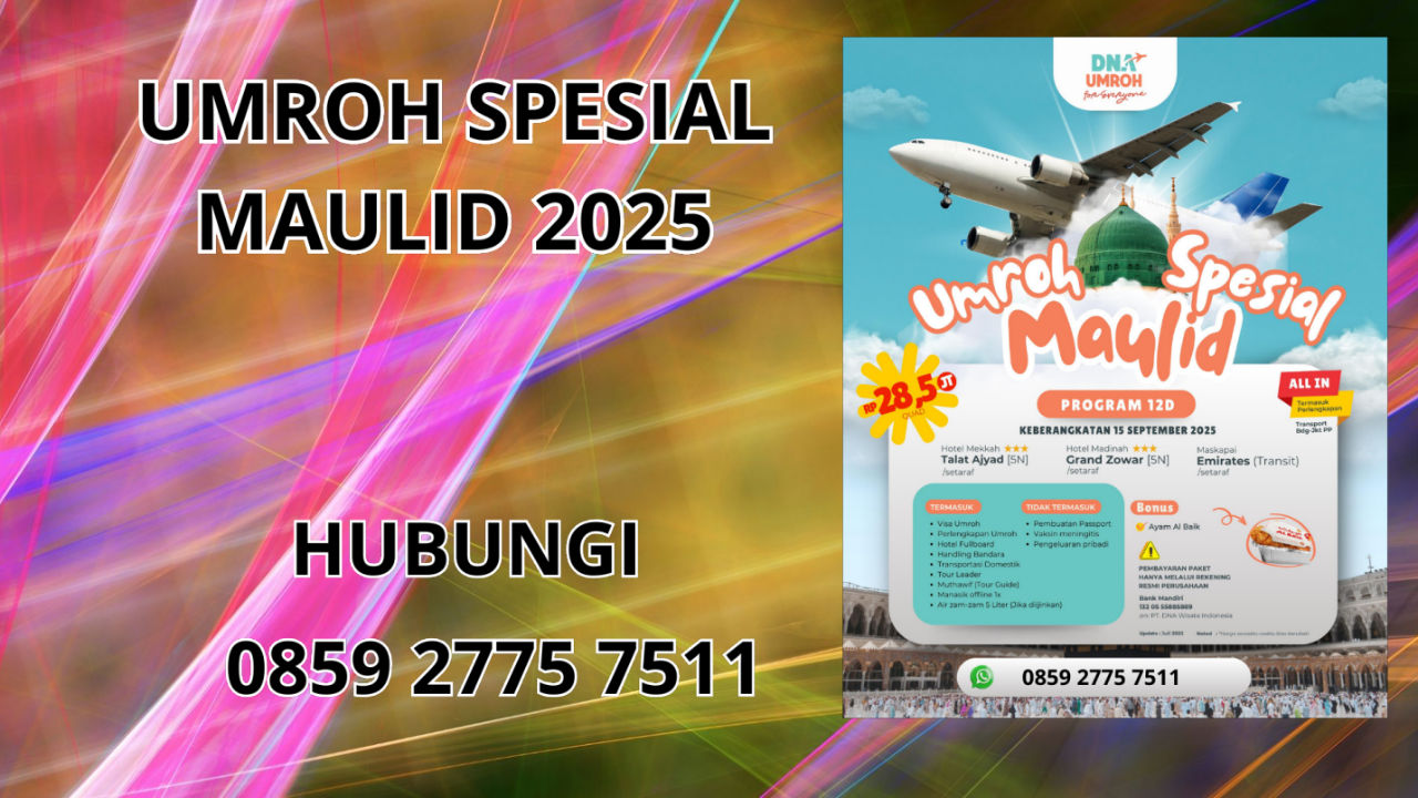 0859-2775-7511 Umroh Spesial Maulid 2025 Terbaru Di Bireuen