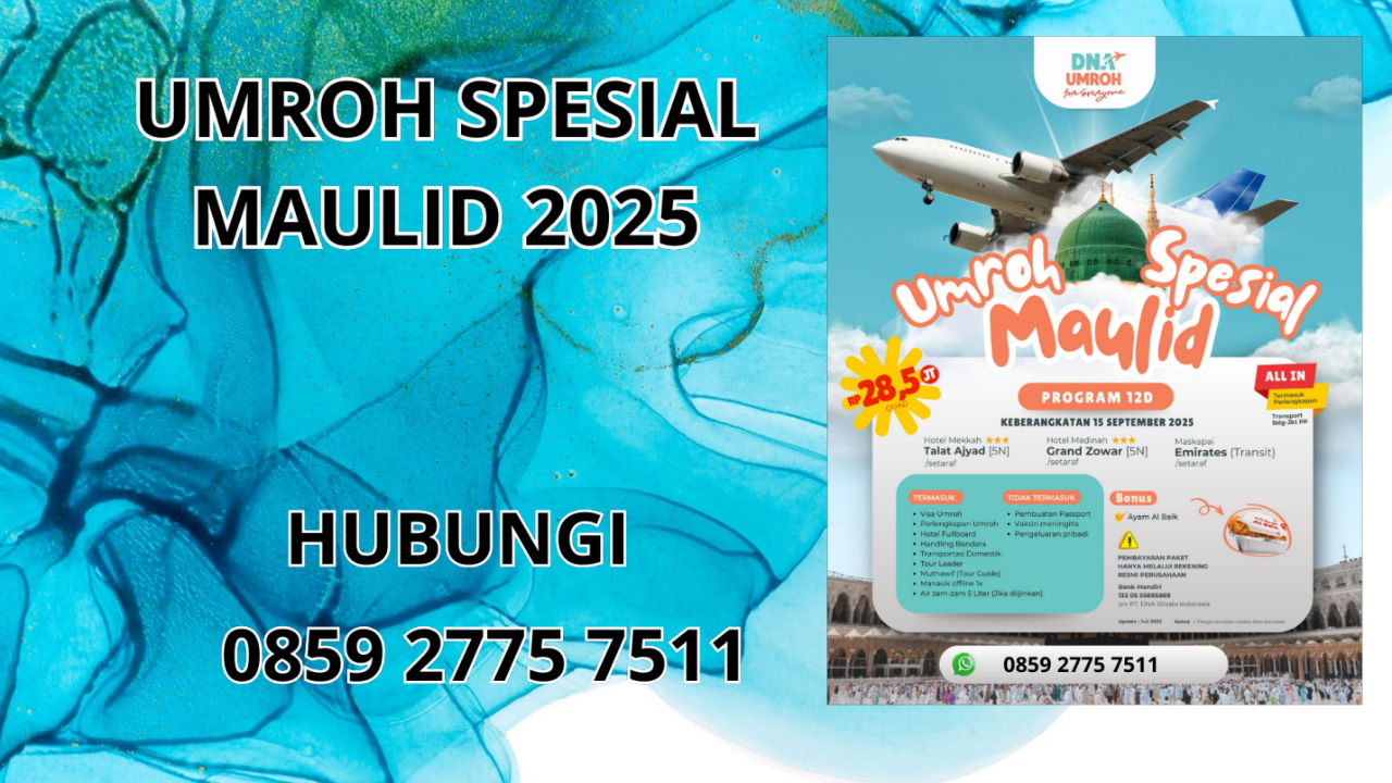 0859-2775-7511 Umroh Spesial Maulid 2025 Terbaru Di Subulussalam