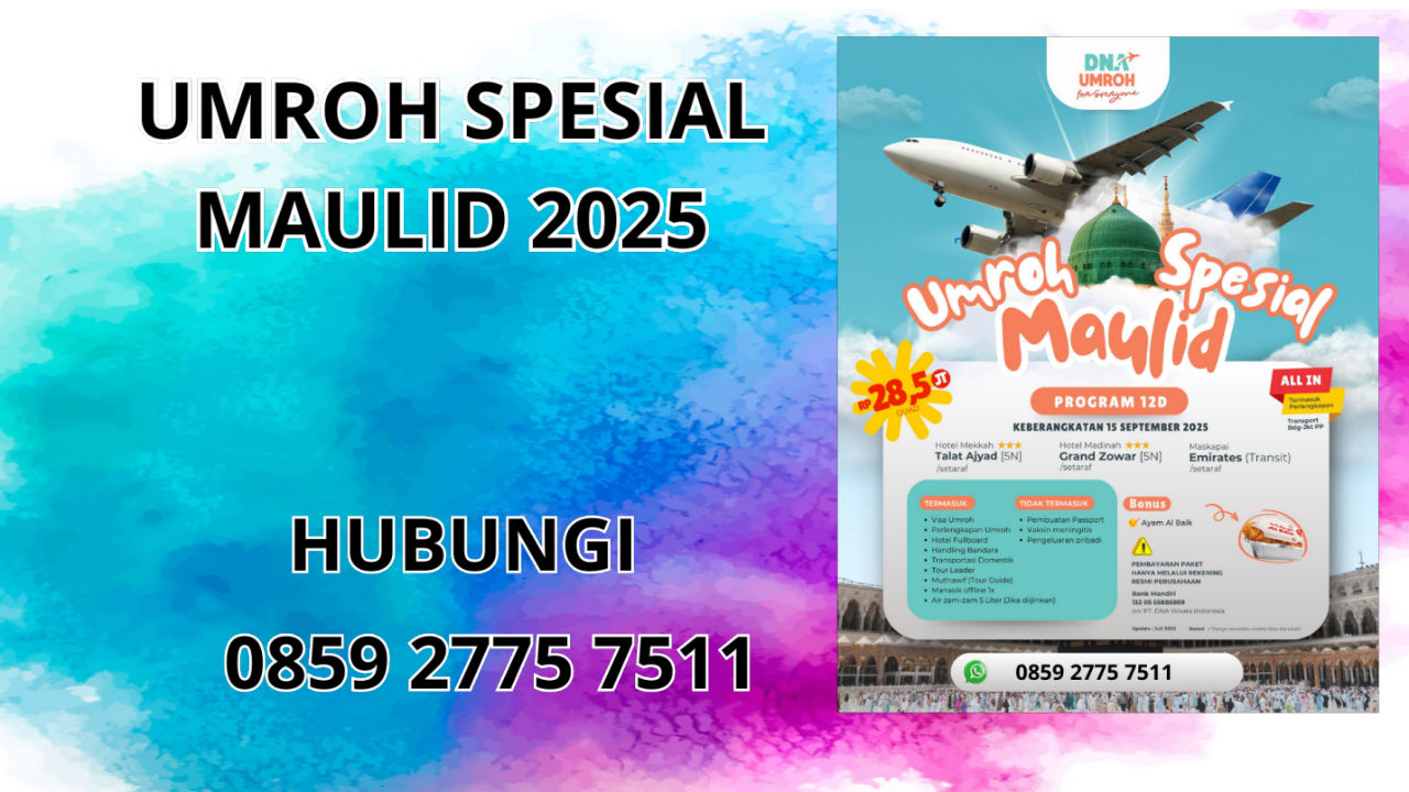0859-2775-7511 Umroh Spesial Maulid 2025 Terbaru Di Jombang