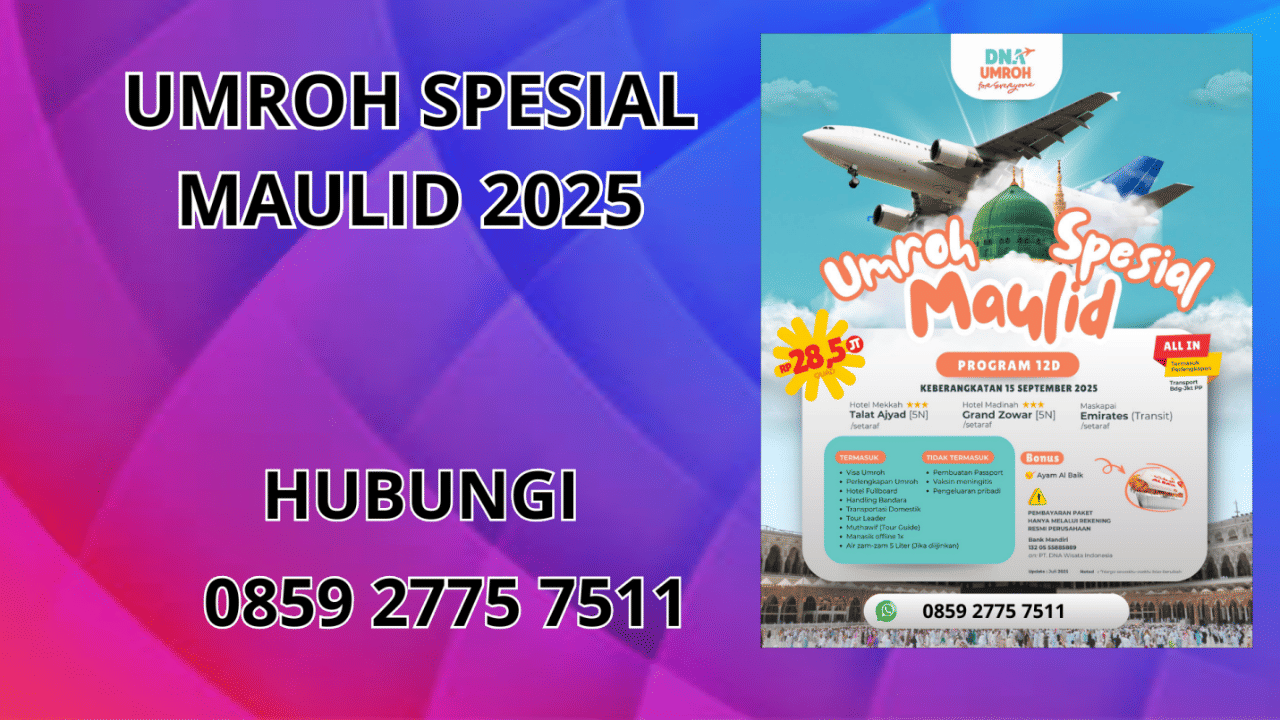 0859-2775-7511 Umroh Spesial Maulid 2025 Terbaru Di Bulungan