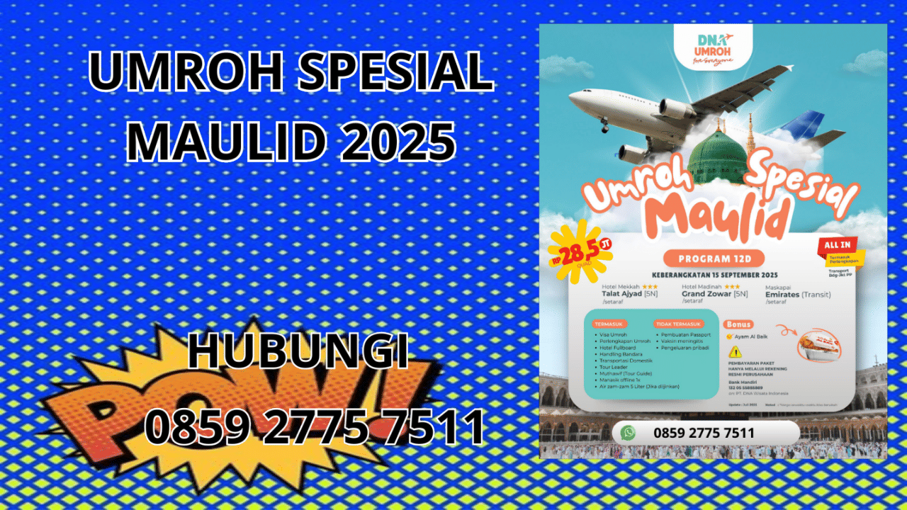 0859-2775-7511 Umroh Spesial Maulid 2025 Di Belitung