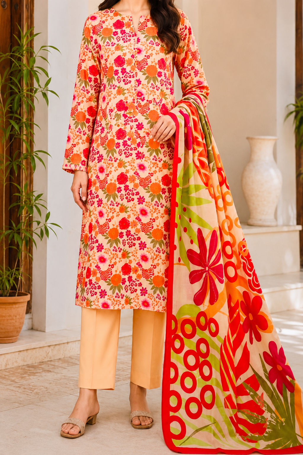 MIRHA 3pc unstitched 3-piece suit