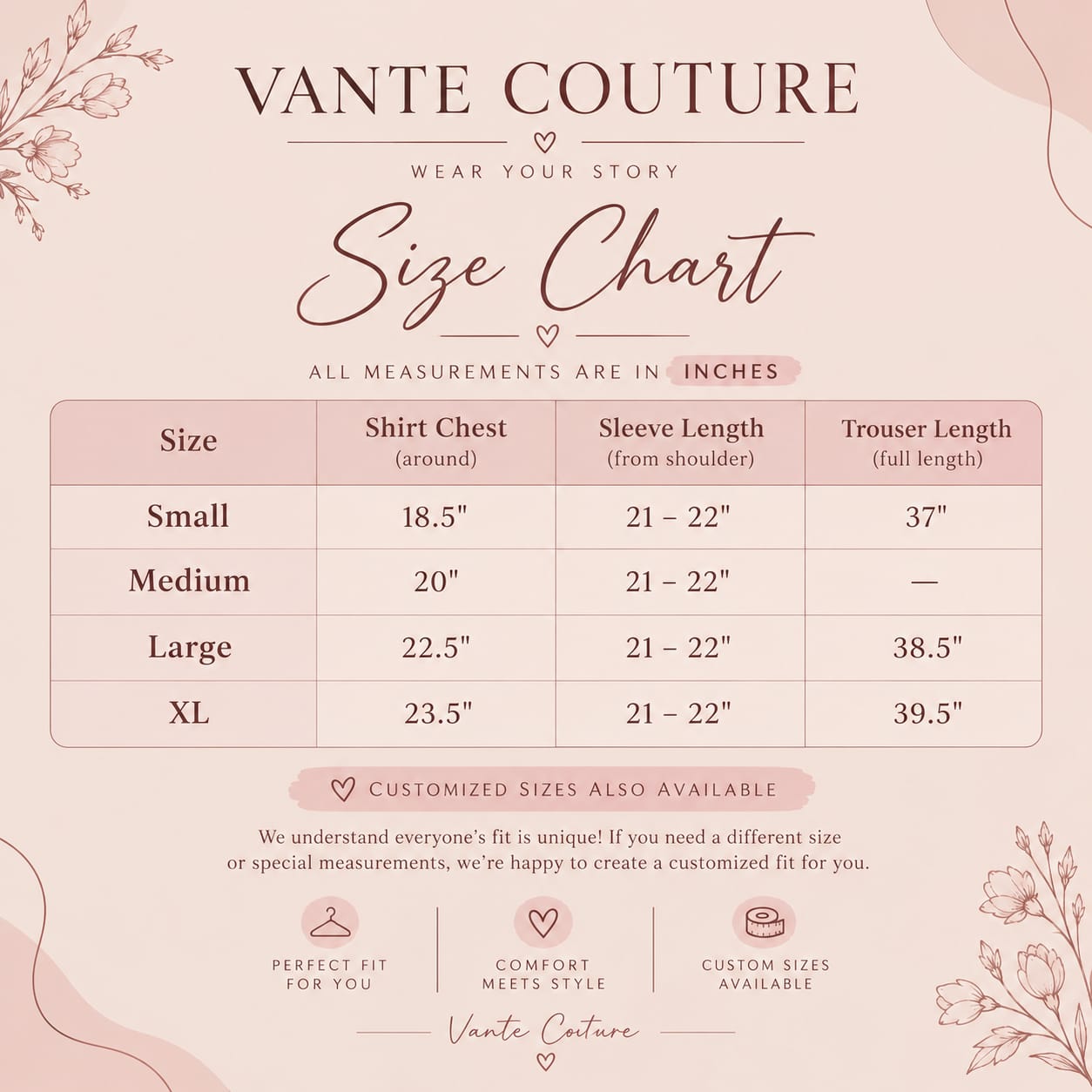 Size chart — view 1