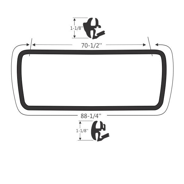 Windshield Gasket Seal - For Sedans, Coupes and Wagons - Thumbnail 1