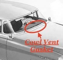 Cowl Vent Gasket - One-Piece Formed - Thumbnail 1