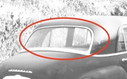Rear Window Rubber - For Cars with Exterior Stainless Window Trim - Thumbnail 1