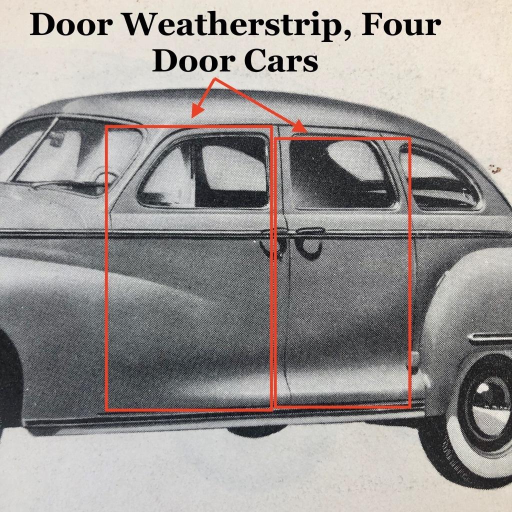 Door Weatherstrip - For 4-Door Sedan - Thumbnail 1