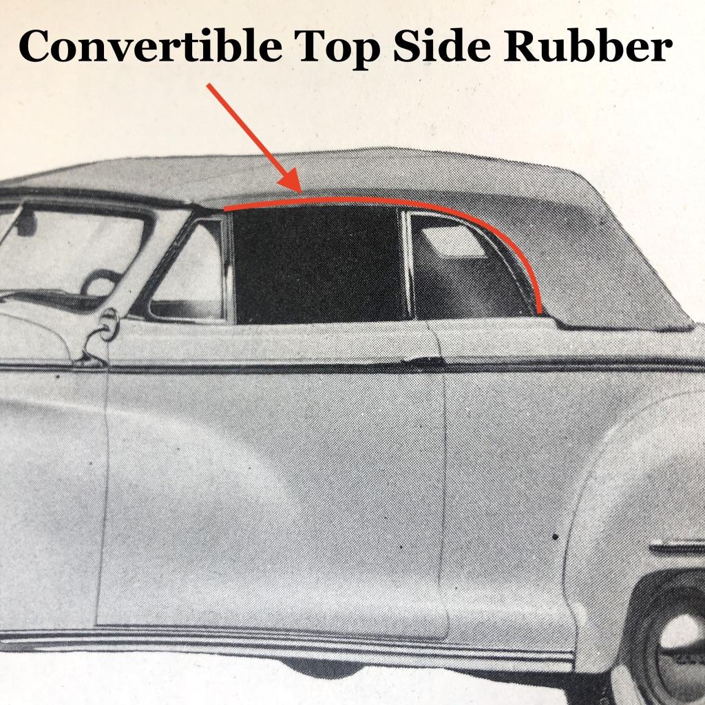 Convertible Top Side Rubber Seal - Thumbnail 1