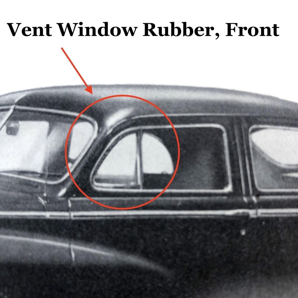 Front Vent Window Rubber Seal - Except Convertibles - Thumbnail 1
