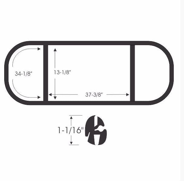 Rear Window Gasket - For Three-Piece Rear Window - Thumbnail 2