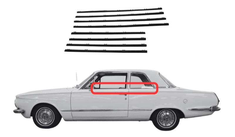 Beltline Window "Sweeper" Set - For 1963-1966 Valiant 2-Door Sedans - Thumbnail 1