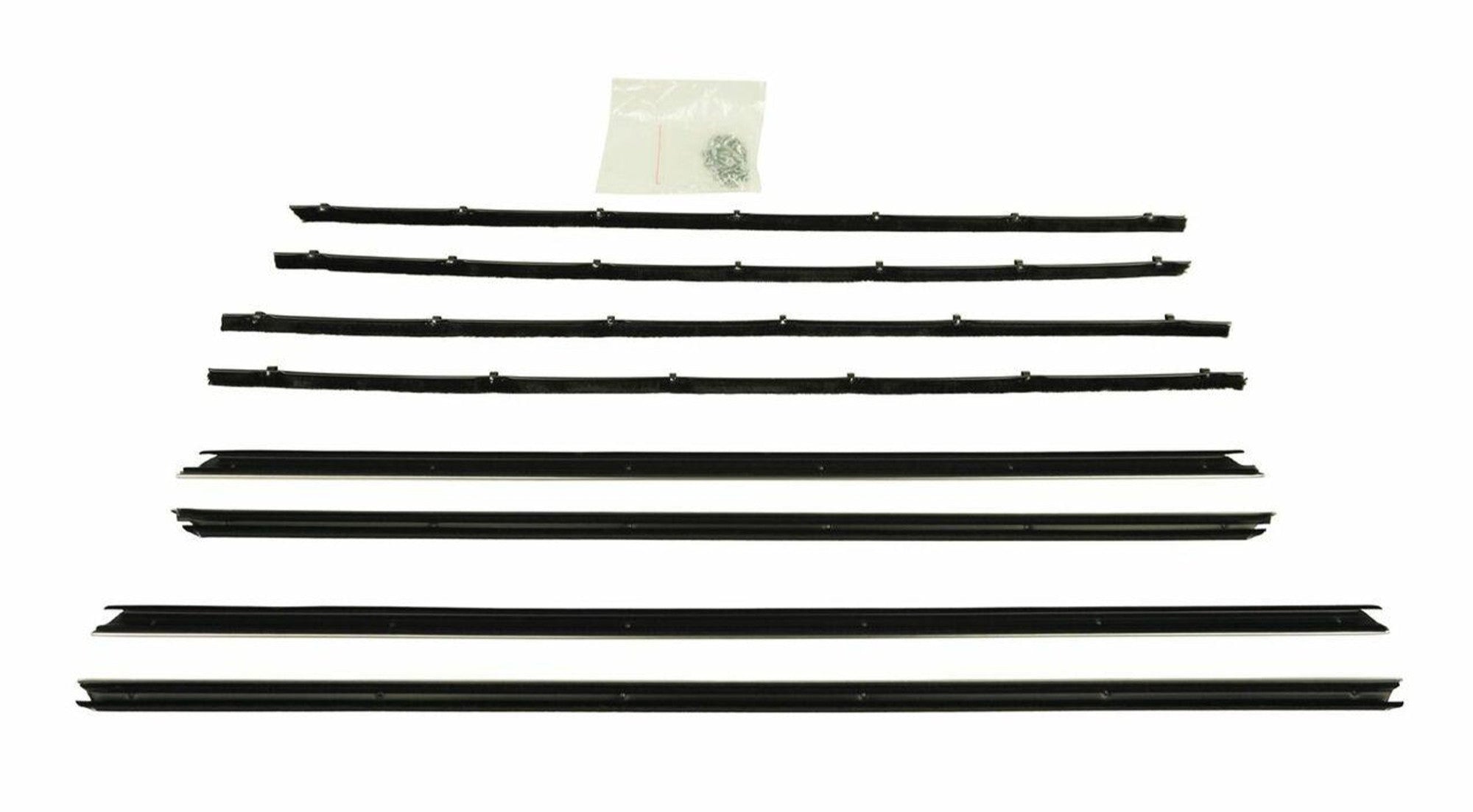 Beltline Window "Sweeper" Set - For 1964-1965 Plymouth and Dodge "B Body" 2-Door Hardtops (Flat Bead) - Thumbnail 2