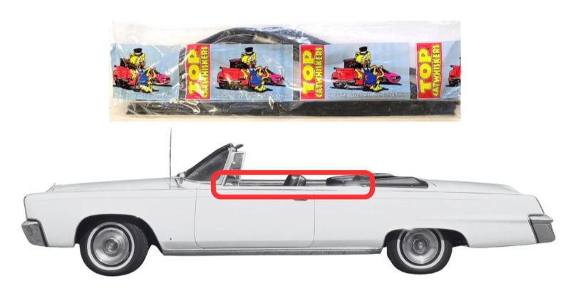 Beltline Window "Sweeper" Set - For 1964-1966 Imperial Convertibles - Thumbnail 1