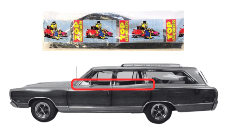 Beltline Window "Sweeper" Set - For 1969-1971 Dodge and Plymouth B-Body 4-Door Station Wagons - Thumbnail 1