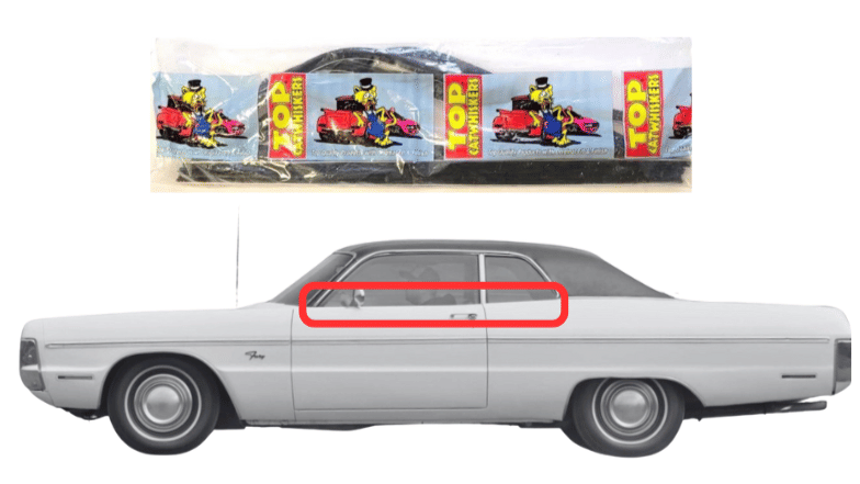 Beltline Window "Sweeper" Set - For 1969-1970 Plymouth Fury 2-Door Sedans - Thumbnail 1