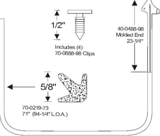 Door Weatherstrip Set - For 1965 Plymouth, Dodge, and Chrysler C-Body 2-Door Hardtops and Convertibles - Thumbnail 2