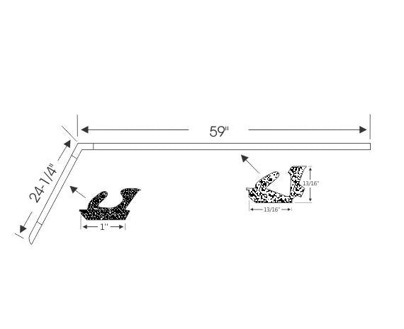 Roofrail Weatherstrip Set - For 1966-1967 Dodge Charger Models - Thumbnail 2