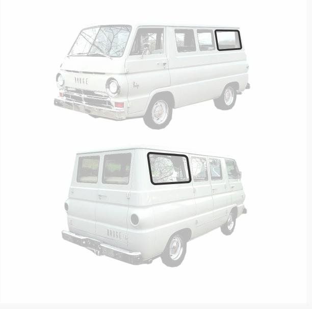 Large Fixed Side Window Rubber - For 1964-1970 Dodge A-100 Vans - Thumbnail 1