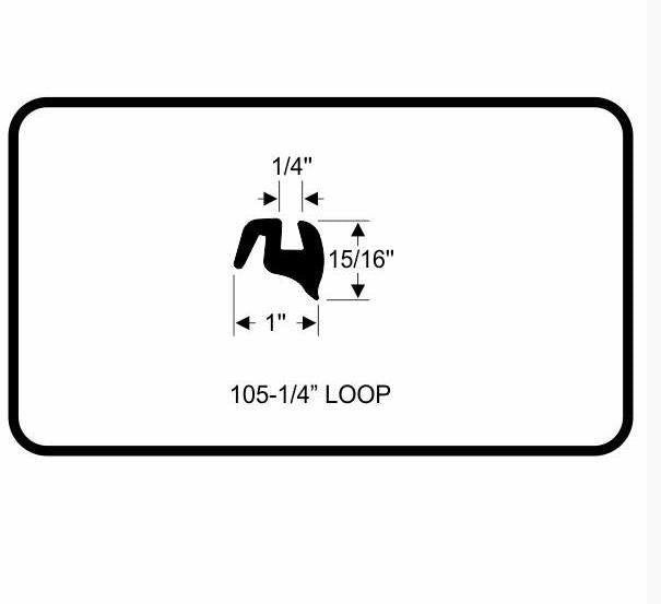 Large Fixed Side Window Rubber - For 1964-1970 Dodge A-100 Vans - Thumbnail 3