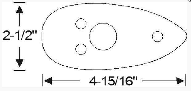 1934 Plymouth Tail Light Pad - 4 15/16" Long Style - Thumbnail 2