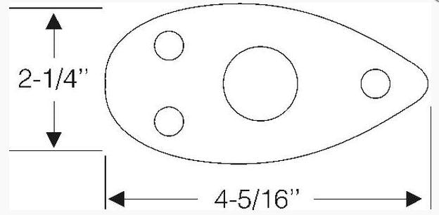 Tail Light Pad - 4 5/16" Long Style - Thumbnail 2