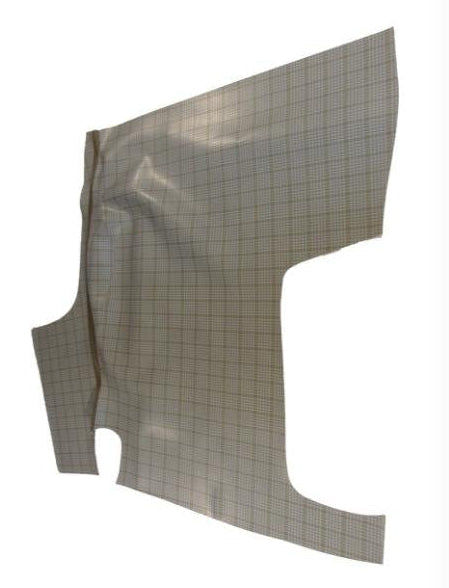 Trunk Mat - Tan, Plaid Rubber - Image 1