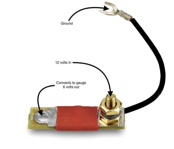 12-Volt to 6-Volt Gauge "Step Down" Voltgage Reducer - Thumbnail 1