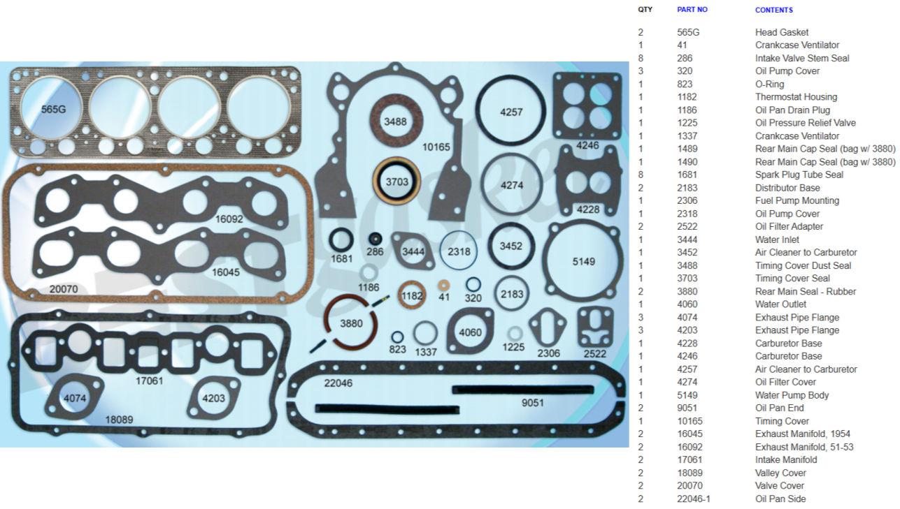 Engine Gasket Set - 331 Hemi V8 - Thumbnail 2