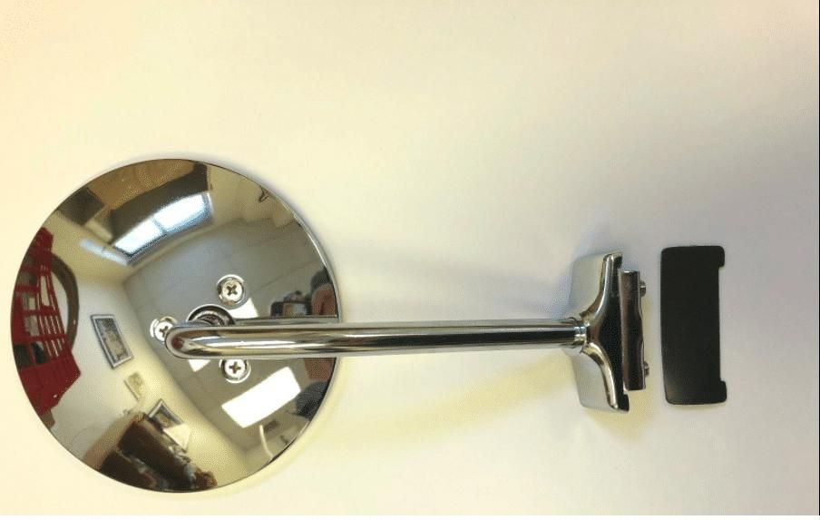 Chrome Rearview Mirror - Clip-on Style - Thumbnail 4